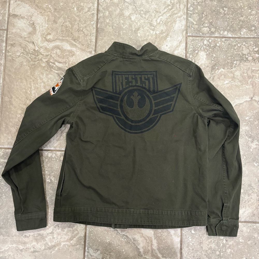 Star Wars Galaxy’s Edge Resistance Jacket Full Zip Resist Rebel Spire Log Sz S - Picture 7 of 11